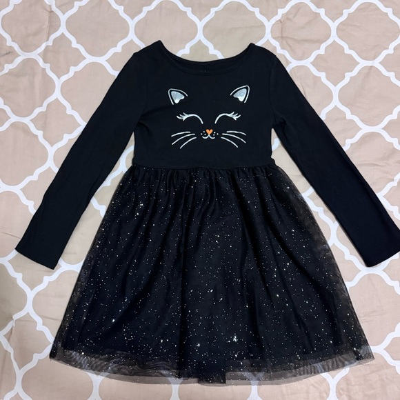 💕JUMPING BEANS Black Cat Glitter Tutu Dress - Picture 1 of 4